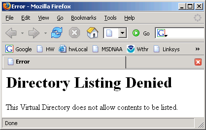 Directory listing denied